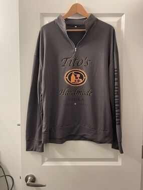 Tito’s handmade day drinking Gray Quarter-Zip Pullover